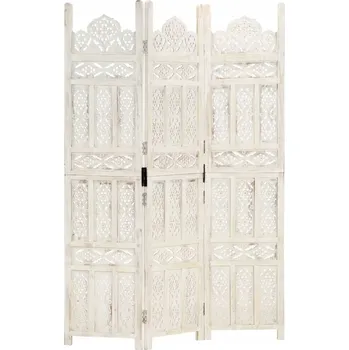 Paraván Paraván pokojový dřevěný 120x165 cm, bílý