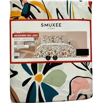 Povlečení Sada povlečení Povlečení z mikrovlákna 160x200 Bílé - BAREVNÉ KVĚTY Větvičky