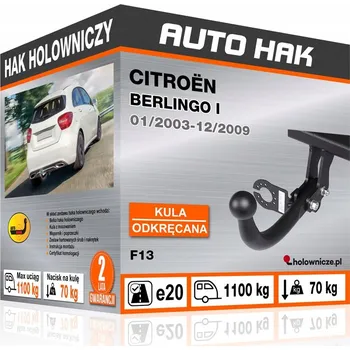 Tažné zařízení Tažné zařízení Citroën BERLINGO I, 01/2003-12/2009