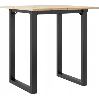 Jídelní stůl Jídelní stůl z masivního borovicového dřeva a oceli, 60x60x75 cm