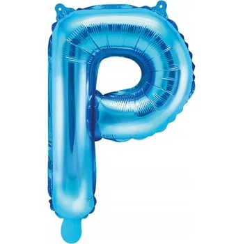 Balónek Písmeno P Narozeniny Modrý 40 cm