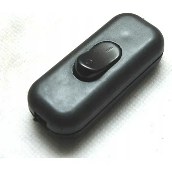 vypínač a zásuvka Ruční vypínač/přepínač do kabelu, 2-pólový, černý