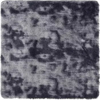 Koberec Koberec shaggy NAVARRA tmavě šedý 120x120 cm, 3,5 cm vlas