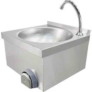 Nerezový dřez vasegastro Ruční umyvadlo – nerezové, s kolenním ovládáním – 40x40x31 cm