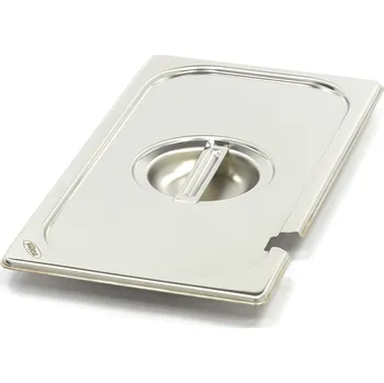 Dóza na potraviny Gastronádoba s víkem 1/3 GN – s prohlubní – nerezová ocel