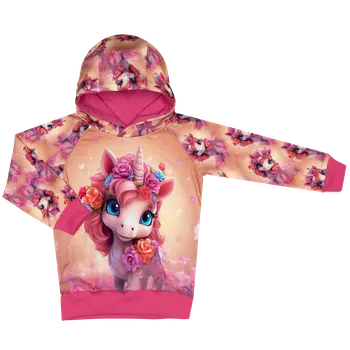 Kojenecké oblečení Mikina s kapucí - Unicorni Velikost: 104