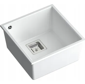 Granitový dřez Jednodřez Quadron DAVID 40 granitový bílý