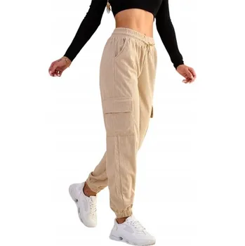 Dámské kalhoty BÉŽOVÉ DÁMSKÉ KALHOTY C9512 XL/XXL - 43