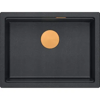 Granitový dřez Jednokomorový granitový dřez Quadron LOGAN černý