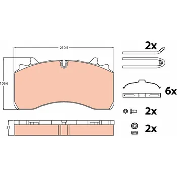 Autodíl Brzdové destičky SAF 29162 Jurid 2916205390