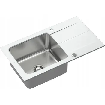 Granitový dřez Jednodřez Quadron EDWARD 111 granitový bílý