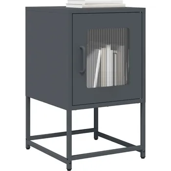 Noční stolek Noční stolek Antracit 36x39x60,5 cm Ocel válcovaná za studena