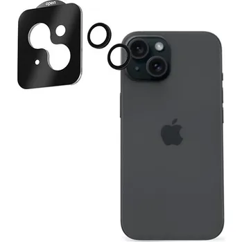 Telefonní příslušenství AlzaGuard Elite Lens Protector pro iPhone 15 / 15 Plus černé