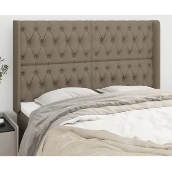 Čelo postele typu ušák taupe 163x16x118/128 cm textil IM_3119926