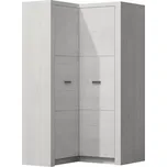 Rohová šatní skříň Nadia N14-O, Barva: kraft bílá 5902928052244