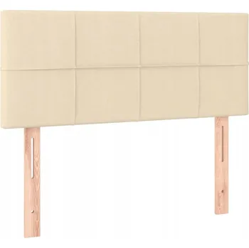 Čelo postele nastavitelné, krémové, látkové, 90x5x78/88 cm