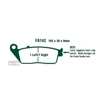 Brzdová destička Brzdové Destičky EBC FA142