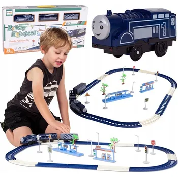 Vláček a vláčkodráha VLAK VLÁČEK LOKOMOTIVA S VAGÓNY KOLEJE