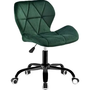 Sametové otočné křeslo California zelené