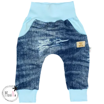 Tepláčky Baggy - Jeans Medvídek BOY " cool=hustý " Velikost: 80
