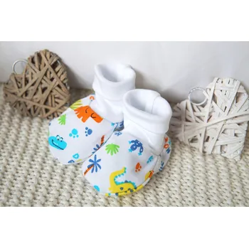 Kojenecké oblečení AMÁLKA Bavlněné capáčky pro miminko, dino Velikost: 56-68