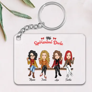 Plakát Klíčenka - Nejlepší kamarádka - až 4 holky 7 cm x 5 cm / 1+1 ZDARMA