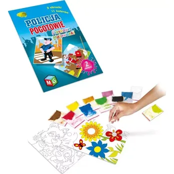 omalovánky Pískové vybarvování – policie a ambulance