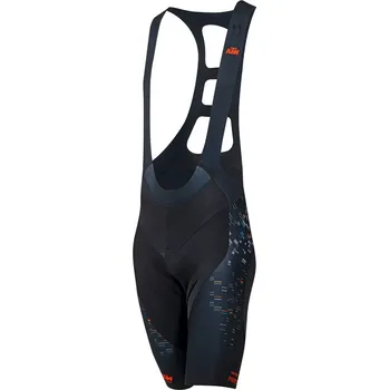 Cyklistické kalhoty Kraťasy KTM ŠLE KRÁTKÉ, PÁNSKÉ ČERNÉ/ŠUSTÍCÍ L