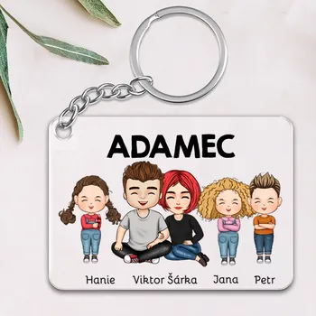 Plakát Klíčenka - Rodina 7 cm x 5 cm / 2 ks