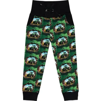 Tepláčky s kapsou - Traktory zelené Velikost: 146