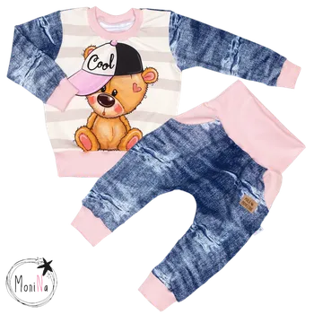 Tepláková souprava - Medvídek GIRL " cool=hustý " (bez kapuce) Velikost: 98