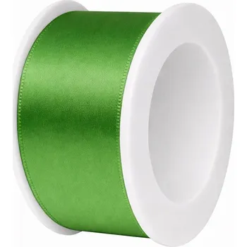 Stuha Stuha saténová zelená 40mm x 3m (9,-Kč/m) (Jednobarevná saténová stuha, barva zelená, oboustranný satén)