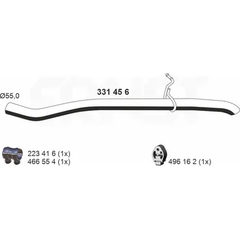 Auto-moto Výfuková trubka ERNST 331456