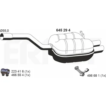 Auto-moto Zadní tlumič výfuku ERNST 645294