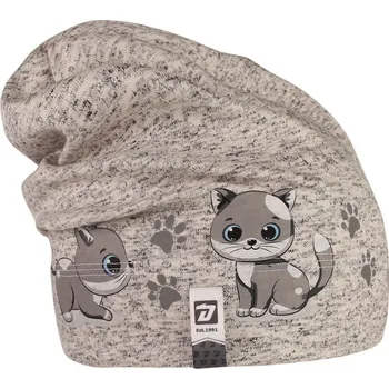 Čepice Dívčí bavlněná ČEPICE šedý melír Pepe Dráče