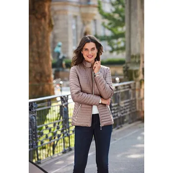 Dámská parka 3Pagen Prošívaná bunda Montreux hnědošedá M