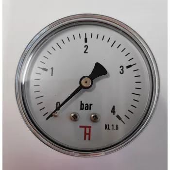 THERMIS MANOMETR D63/x1/4'', ROZSAH 0-4 BAR, ZADNÍ PŘÍPOJ
