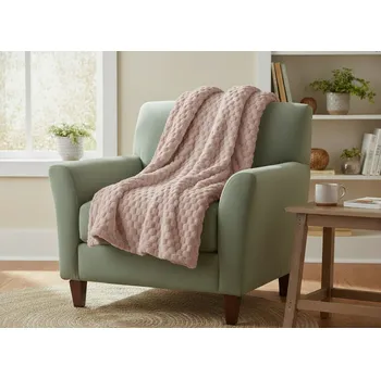 Přehoz na křeslo - sedačku FLANELA cappuccino 70x160 cm Mybesthome