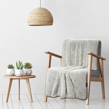 Přehoz na křeslo - sedačku SHEEP béžová 70x160 cm Mybesthome