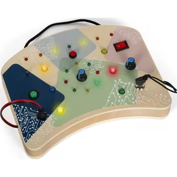 Activity board Small Foot Motorická deska s LED světly a vypínači