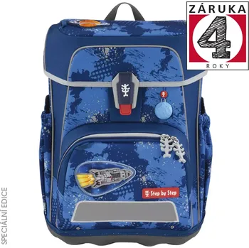 Školní batoh Školní aktovka Step by Step CLOUD REFLECT, Rocket Novo - 5 dílný set, AGR certifikát