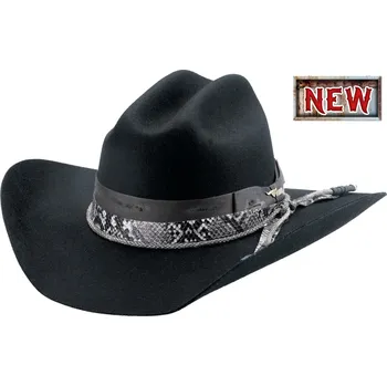 Klobouk Westernový klobouk TEXAS HOLD 'EM – prémiová vlna, hadí vzor Velikost: 61 cm (XL)