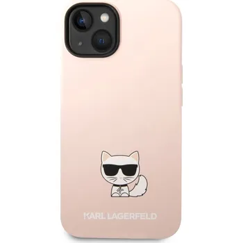 Pouzdro na mobilní telefon Karl Lagerfeld Choupette pro Iphone 14 Plus růžové