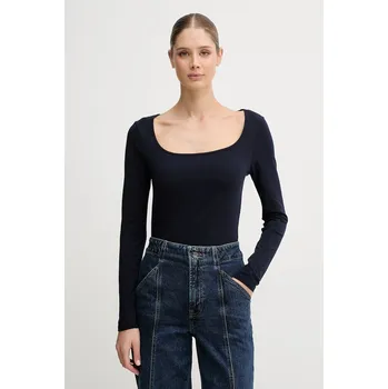 Pánská móda Tričko s dlouhým rukávem United Colors of Benetton 3FJHD10AQ námořnická modř 59X, vel. XS