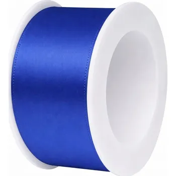 Stuha Stuha saténová modrá 40mm x 2,5m (10,-Kč/m) (Jednobarevná saténová stuha, barva modrá, oboustranný satén)