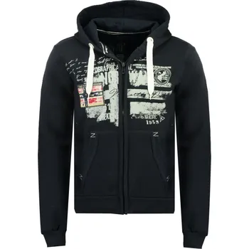 Pánská mikina GEOGRAPHICAL NORWAY mikina pánská FOHNSON MEN 100 nadměrná velikost 5XL tmavě modrá
