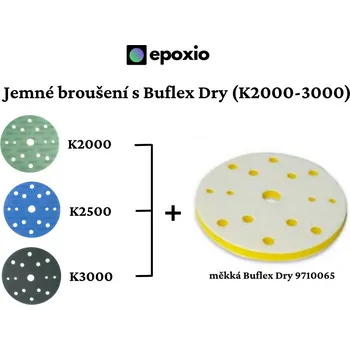 Brusný kotouč Kovax Sada brusných kotoučů Buflex Dry 152 mm s mezivrstvou
