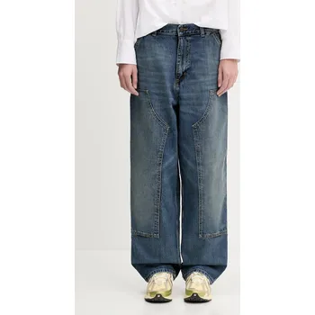 Pánské džíny Bavlněné džíny Carhartt WIP Brandon Double Knee Pant, M, námořnická modř, 59X