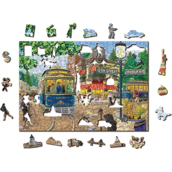 Dětské zboží Wooden City Victorian Street dřevěné 1010 dílků