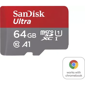Paměťová karta SanDisk Ultra microSDXC card for Chromebooks 64 GB, 140 MB/s, UHS-I, s adaptérem